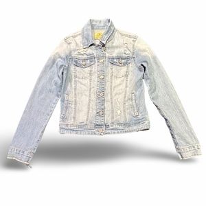 Enjoin Authentic Denim Women's Distressed Button Down Jacket Size Small